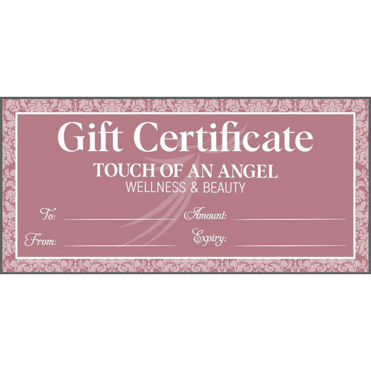 Gift Certificate - Gift Voucher - Touch of an Angel Wellness and Beauty